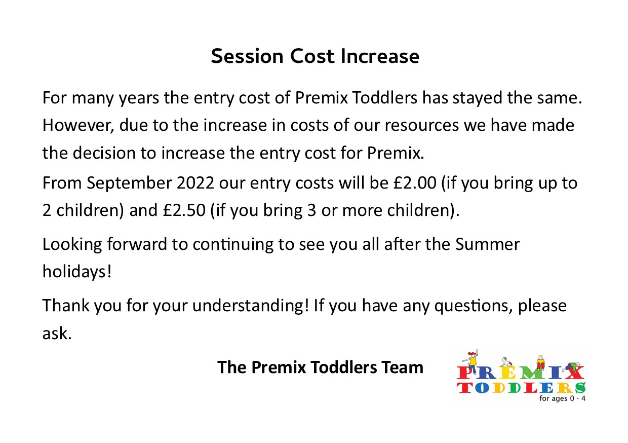 Session Cost increase notice 2